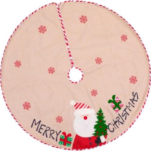 Wear Resistant Fashion Rustic Christmas Decorations Skirt Convenient Christmas Tree Mats Easy to Use for Home