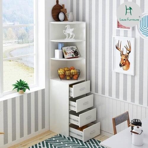 Louis Fashion Bookcases Simple Living Room Accommodating Corner Cabinet Corner Simple Corner