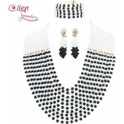 African Nigerian Wedding bridal Beads necklace Jewelry Set,African Crystal Beaded women necklace Jewelry Set WS5550