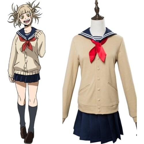 Boku no Hero Akademia My Hero Academia Himiko Toga Cosplay Costume Dress Adult Women Full Suits Uniform Halloween Costume