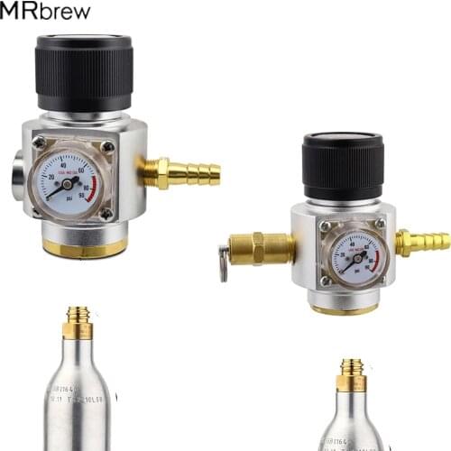 Sodastream Co2 Mini Gas Regulator Co2 Charger 0-90 PSI Gauge With Pressure Relief Valve For Soda Water Beer Kegerator Homebrew