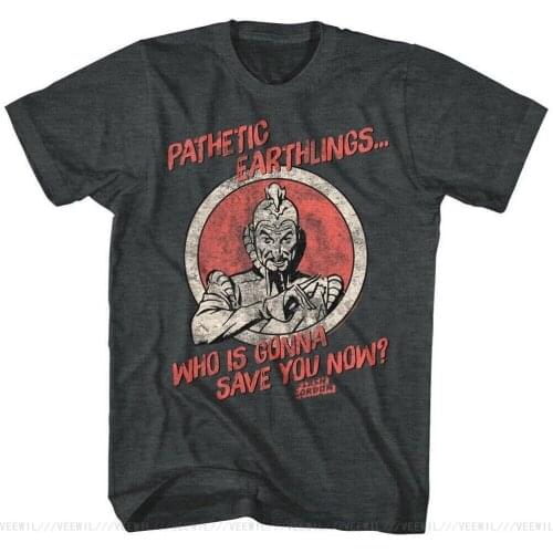 Flash Gordon Ming The Merciless Pathetic Earthlings Mens T-Shirt Comic Evil Harajuku Funny Tee Shirt