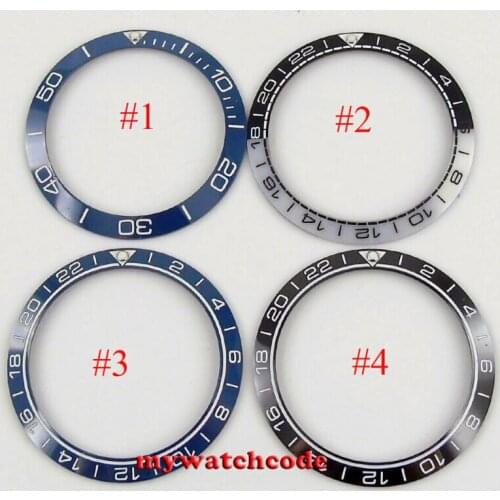38mm black blue white ceramic bezel insert fit 40mm 41mm GMT bliger mens watch