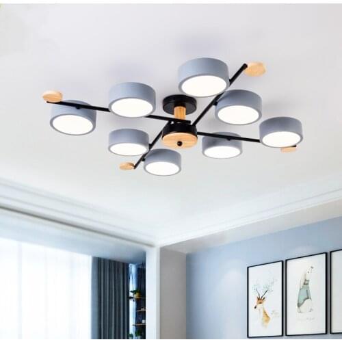 Nordic Modern 3/4/6/8 Heads Led Chandelier Atmospheric Living Room Lamp Creative Art Dining Table Bedroom Lighting Decoration