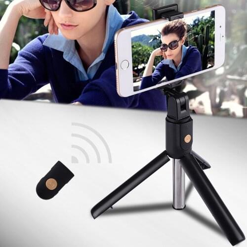 New Wireless Bluetooth 3 in 1 Selfie Stick Tripod Remote Control Monopod Mini Tripod Phone Mount for IOS Android Mobile Phone
