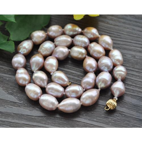 P7730 20" 17mm Lavender Drop Freshwater Pearl Necklace