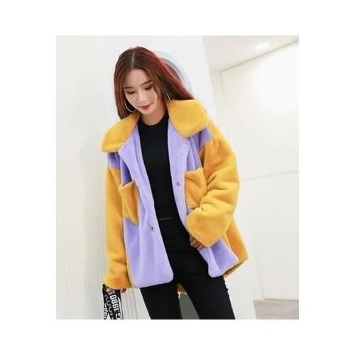 Top brand Fashion Women New Faux Fur Coat MS high quality