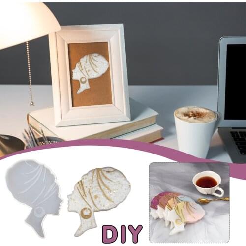 Tea Coaster Female Silicone Resin Mold DIY Epoxy Silicone Coaster Mold Home Decoration Silicone Resin Souvenir