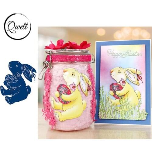 QWELL Animal Rabbit Egg Metal Cutting Dies for Scrapbooking and Card Making Paper Embossing Craft New 2019 die cuts