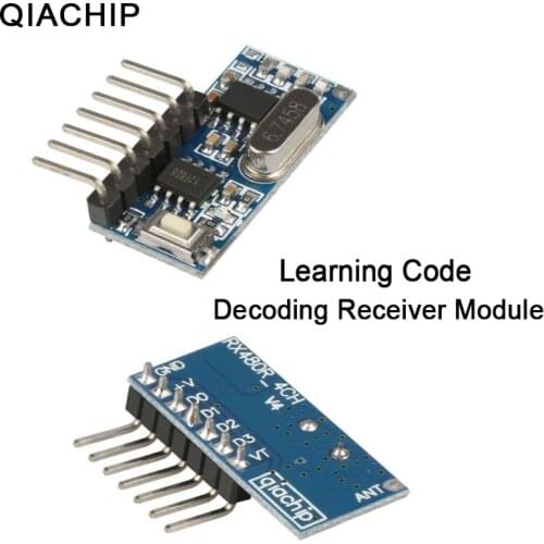 2pcs 315Mhz 4CH RF Relay Learning Code 1527 Decoder Receiver 4 Button Remote Control Switch For Arduino Uno Module Smart Home