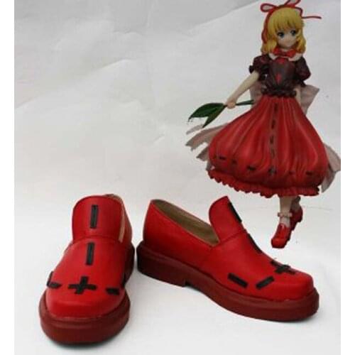 Touhou Project Medicine Melancholy Cosplay Boots Shoes Anime Party Cosplay Boots Custom Made for Adult Women Shoes