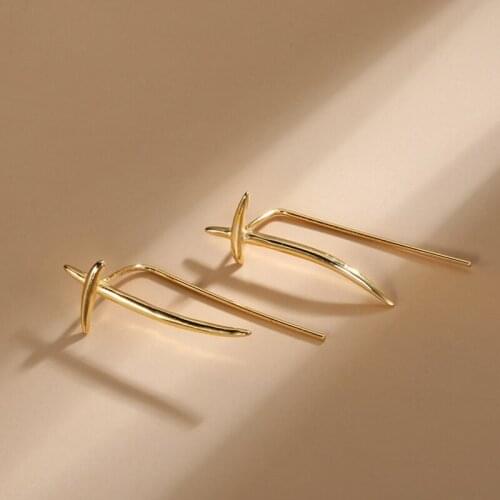 925 Silver Grillz Piercing Earrings Jewelry Ear Cuff Charm Handmade Hammered Gold Filled Brincos Earrings For Women Oorbellen