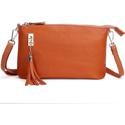 Female New High Quality Genuine Soft Leather WomenS Messenger Vintage Shoulder Bag Female Casual Shopping Bags Handbag Purses