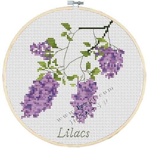Everlasting Love Lilac Flowers Chinese Cross Stitch Kits Ecological Cotton Stamped Printed 11CT Gift Wedding Decoration For Home
