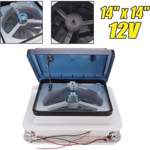 12 V 11''/ 14'' RV Ventilation Fan Exhaust Fan Caravan Accessories Manual Control Roof Mounted For RV Motorhome Trailer With LED