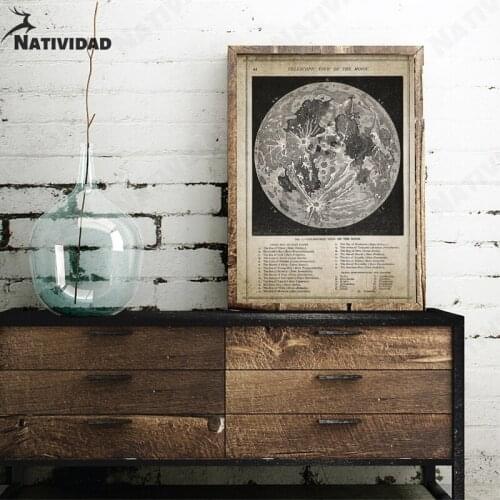 Vintage Kraft Paper Canvas Painting Wall Art Decor Planet Geological Map Minimalism Poster Living Room Bedroom Home Decoration