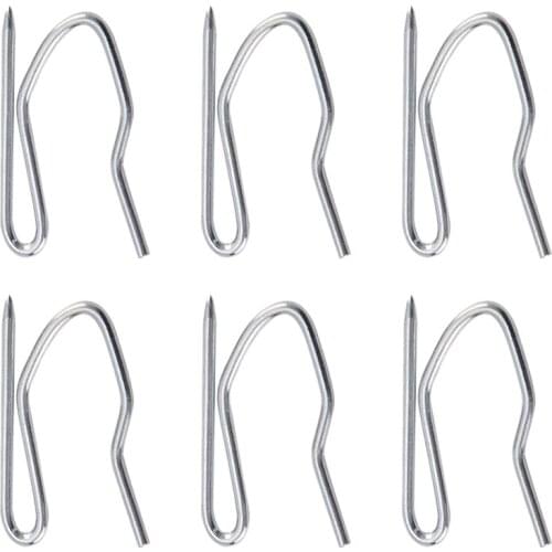 100 Pack Metal Curtain Hooks Drapery Hook Pins with Clear Box for Window Curtain, Door Curtain and Shower Curtain