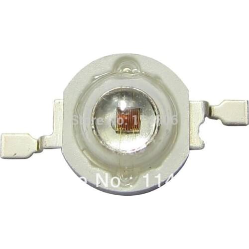 100pcs 1W Bright Red 620nm LED Beads LED Grow Light Part input DC 2.2V~2.4V 350mA