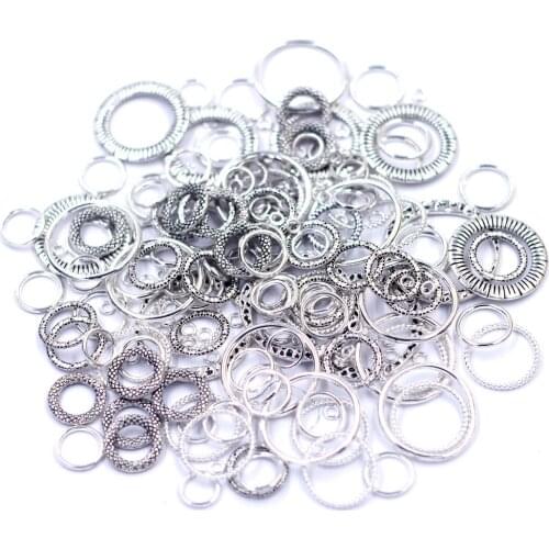 12 Styles Closed Ring Soldered Jump Rings Round Circle Connectors Zinc Metal Alloy For Jewelry DIY Making Findings 4-30mm
