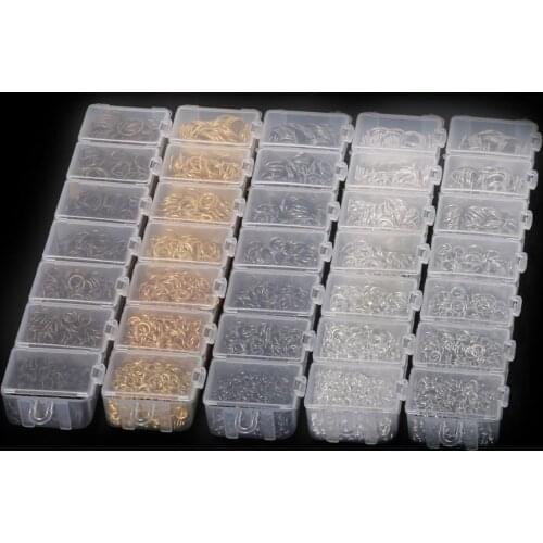 1800pcs/box 4 5 6 7 8 10mm mix size Open Jump Rings metal color Split Connectors For Jewelry Finding Making Earrings Accessories