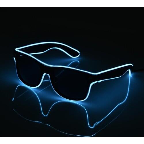2020 Multicolor LED Glasses Light Up Shades Flashing Luminous Rave Night Christmas Activities Wedding Birthday Party Decoration