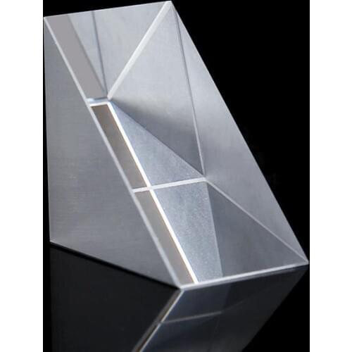 30x30x20mm Optical Glass Triangular K9 Prism Lens With Reflecting Film Light Spectrum Physics