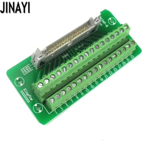 IDC 34 Pin IDC34P Male Terminal Block Breakout PLC Relay Terminals DIN Rail Mounting Adapter Connector