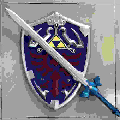 80CM Role Play Gift 1:1 The Skyward Sword & Shield /Set Link Safety Kids Gift PU Material Weapon Cosplay Sword