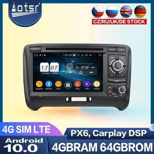 Carplay Car Multimedia Player Radio For Audi TT 2006-2013 Android Audio Auto Stereo PX6 Car GPS Navigation Head Unit Screen DSP