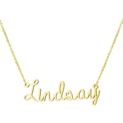 Corrent Gold Color Chains Colier Personaliser For Women Men Choker Letter Necklace Customprivate Birthday Jewelry