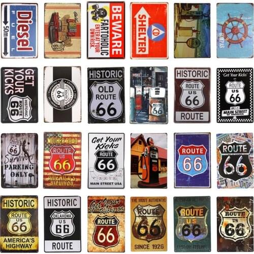 DL-MY GARAGE MY RULES wall decor painting Tin Sign Wall Decor Retro Metal Art Poster