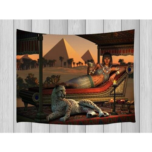 Ancient Egyptian Women Leopard New Wall Hanging Psychedlic Tapestry Dec