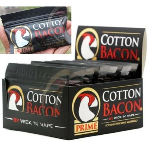 100% Cotton Bacon Electronic Cigarette Gold Version Fit For RDA RTA Atomizer Tank Vaporizer Ecig Accessories Freeshipping