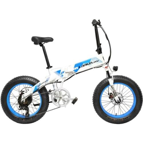 X2000 20 Inch Folding Electric Bicycle 7 Speed Snow Bike 48V 14.5Ah 1000W Motor Aluminium Alloy Frame 5 PAS Mountain Bike