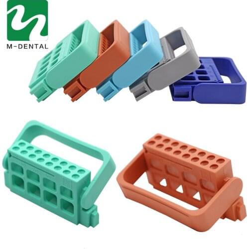 5 PCS Endo Ruler for Endodontic Root Canal Files 16 Holes Endo Files Holder Instruments Endo Box for Diamond Bur