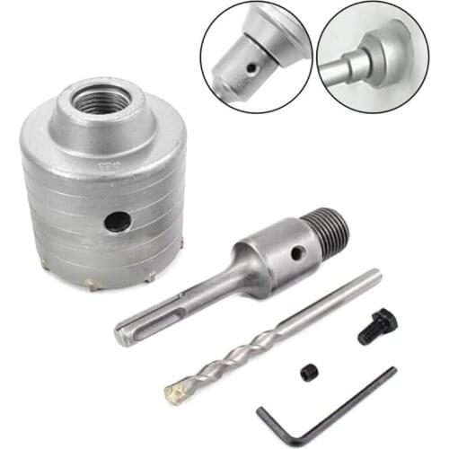 Plus Round Shank Hole Saw Cutter Set 40/50/65/68mm Concrete Cement Wall Drill Bit Wall Hole Saw Connect Rod 110mm/ 200mm Long