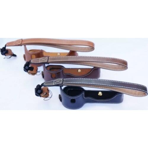 Fashional New Hard Camera Half Body Set Bottom Case For Sony Alpha A7 A7R A7K A7S PU Leather Bag Cover Accessories