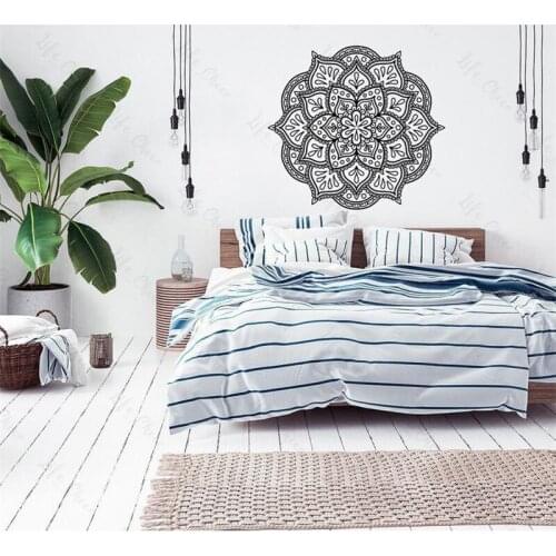 Wall Decals Home Decor Kids Bedroom Cartoon Living Room Background Vinyl Removable Mandala Flowers Wall Stickers nursery decor