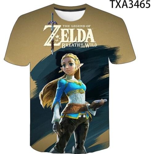 2020 New Boy Girl Kids Game Zelda Fashion Men Women Children 3D Printed T Shirt Summer Short Sleeve Casual Cool Tops Tee