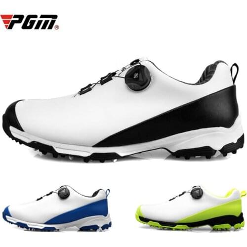 Golf Shoes Men Waterproof Sports Shoes Knobs Buckle Shoes