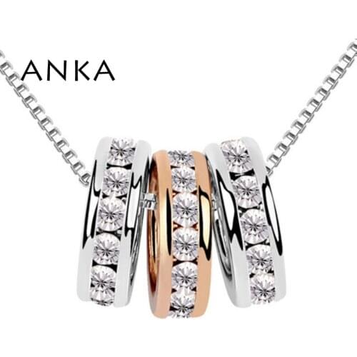 2020 Collar Wholesale Fashion Jewellry Life Novelty Crystal Pendant 3 Pcs Round Necklaces 2 Color Plated Christmas Gifts #93721