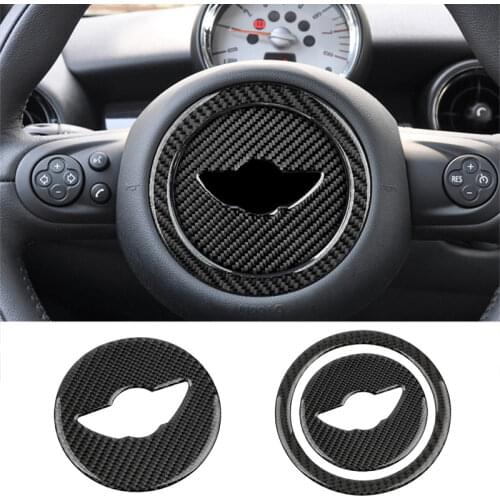 F60 Steering Wheel Trim for BMW Mini Cooper F54 F55 F56 F57 Countryman Accessories R55 R56 R60 R61 Sticker Carbon Fiber Interior