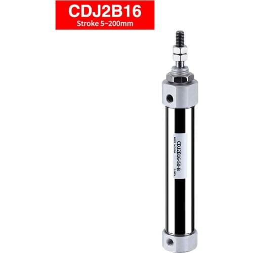 CDJ2B CDJ2B16 Type Mini Pneumatic Air Cylinder Double Acting Single Rod 10mm Bore 5 ~ 200mm Stroke CDJ2B16