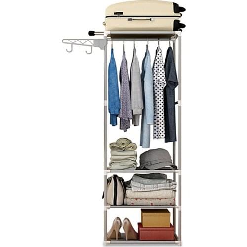 Simple Portable Coat Rack Gray Brown Pink Storage Shelf DIY Clothes Hat Towel Shoes Book Assemble 360 Hanger Home Furniture