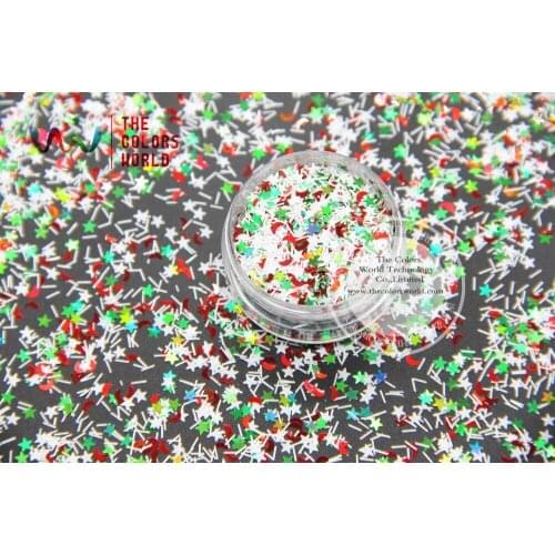 RM-341 Mix Colors and shapes Glitter for nail art makeup and DIY decoration