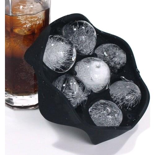 Silicone Ice Ball Maker Large Sphere Mold 7 Cavity Ice Cube Trays for Whisky Bar Party Kitchen Tools Ice Cube Ball Maker Mould