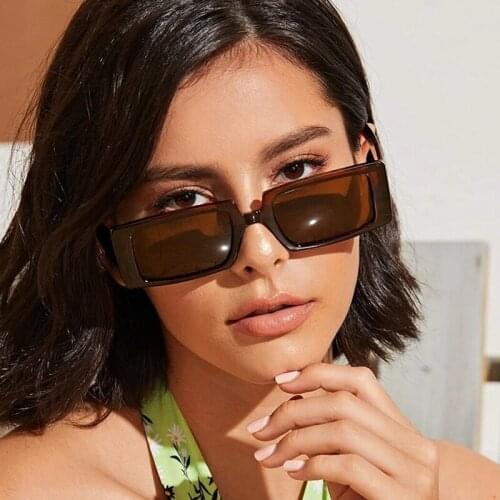 Fashion Square Sunglasses Women Luxury Brand Designer Vintage Colorful Candy Small Frame Rectangle Sun Glasses UV400 Shades