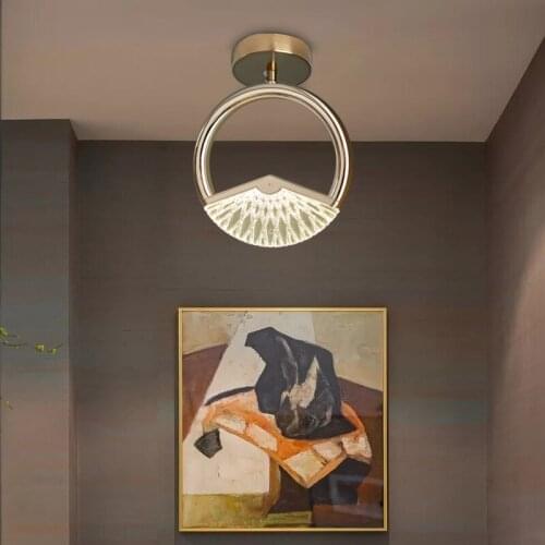 Modern Gold Crystal Luxury Pendant Light Light for Entrance Hallway Bedroom Bedside Dining Living Room Decor Ceiling Chandelier