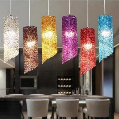 Post-modern creative LED pendant lights Aluminum fixtures Nordic home deco hanging lamp for hotel restaurant bedroom luminaires