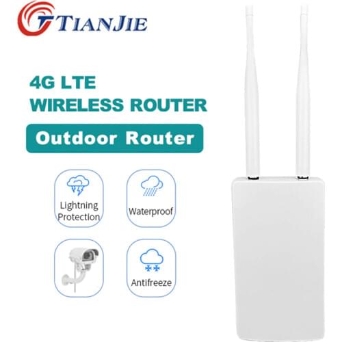 TianJie 4G AP/CPE Wifi Router Wireless Transmit Modem Mini Broadband Outdoor Gateway With WAN/LAN Port External Remove Antenna